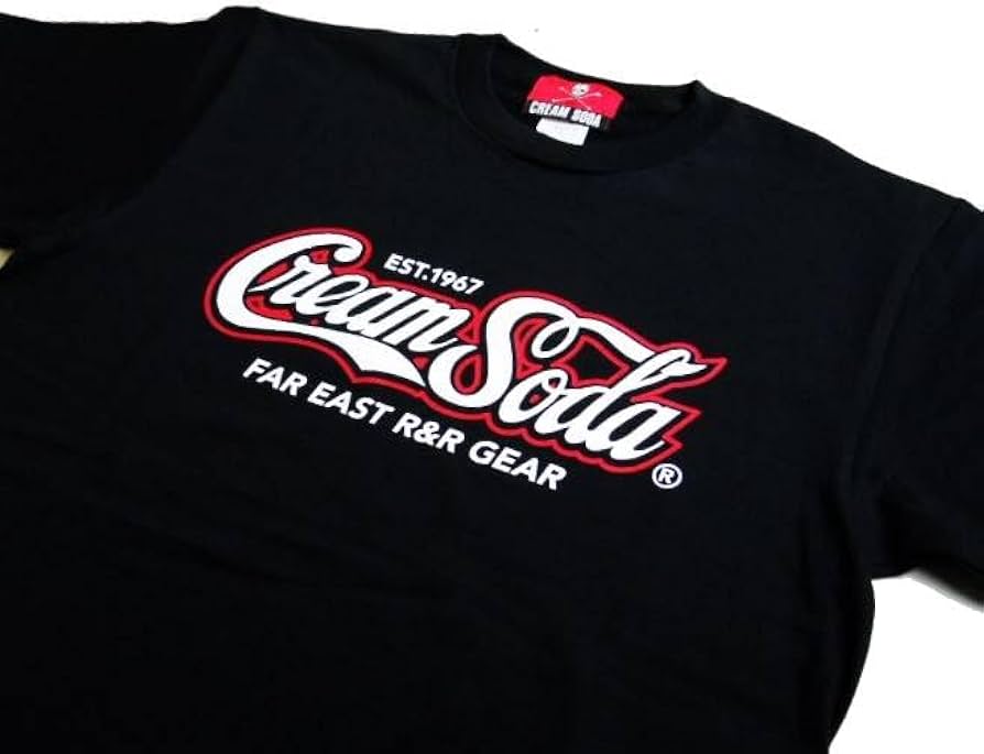 Amazon | CREAM SODA カーシブ アウトライン Tシャツ
